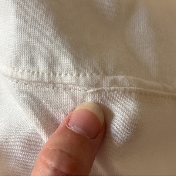 Boxy Navy and White Long Sleeve Polo Shirt Deep V Neck Trendy School Fall - Picture 4 of 12